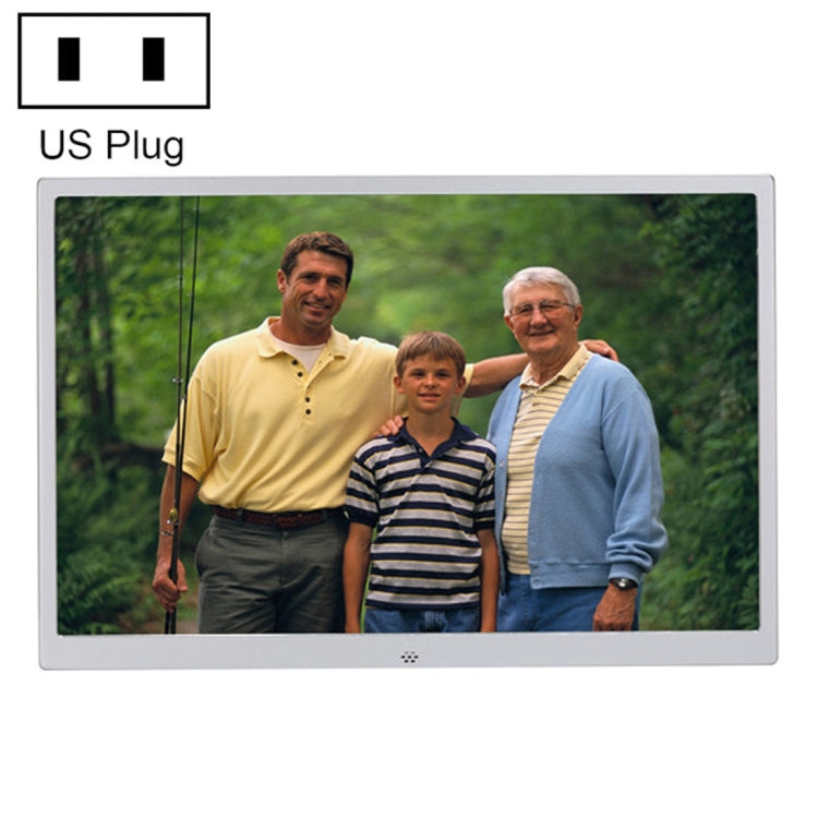 HSD1504 กรอบรูปดิจิตอลจอแสดงผลความละเอียดสูง LED 1280x800 ขนาด 15.4 นิ้วพร้อมตัวยึดและรีโมทคอนโทรล รองรับการ์ด SD / MMC / MS / พอร์ต USB ปลั๊ก EU (สีทอง), HSD1504 15.4 inch