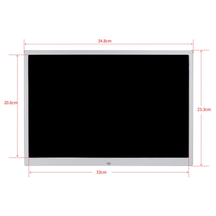 HSD1504 กรอบรูปดิจิตอลจอแสดงผลความละเอียดสูง LED 1280x800 ขนาด 15.4 นิ้วพร้อมตัวยึดและรีโมทคอนโทรล รองรับการ์ด SD / MMC / MS / พอร์ต USB ปลั๊ก EU (สีทอง), HSD1504 15.4 inch