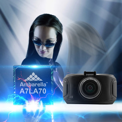 GS90C กล้อง DVR ในรถยนต์ หน้าจอ LCD 2.7 นิ้ว HD 2304 x 1296P มุมมองมุมกว้าง 170 องศา รองรับการตรวจจับการเคลื่อนไหว / การ์ด TF / G-Sensor / HDMI, GS90C