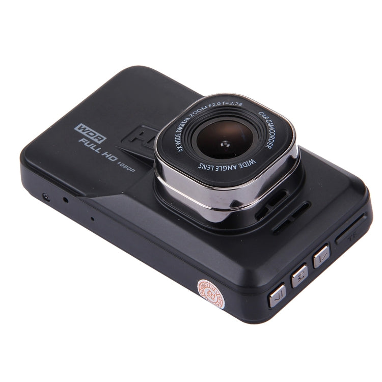 กล้อง DVR รถ 3.0 นิ้ว LCD HD 720P กล้อง 3.0MP มุมมองมุมกว้าง 170 องศา รองรับ Night Vision / Motion Detection / TF Card / HDMI / G-Sensor, 3.0 inch