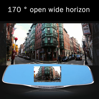 G835 HD 1080P 4.3 นิ้วหน้าจอแสดงผลกระจกมองหลังยานพาหนะ DVR, Generalplus 2248, กล้อง 2 ตัว 170 องศาการดูมุมกว้างรองรับการบันทึก HDR / ฟังก์ชั่นตรวจจับการเคลื่อนไหว, G835