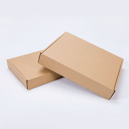 กล่องบรรจุภัณฑ์กระดาษคราฟท์ 100 ชิ้น ขนาด Q2 13x8x2.5ซม, 13x8x2.5cm