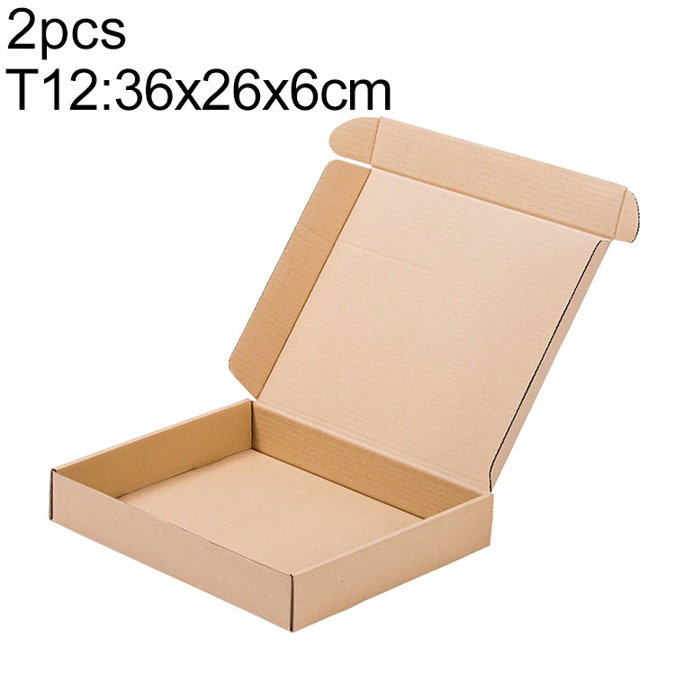 กล่องบรรจุภัณฑ์กระดาษคราฟท์ 100 ชิ้น ขนาด T12 36x26x6ซม, 36x26x6cm