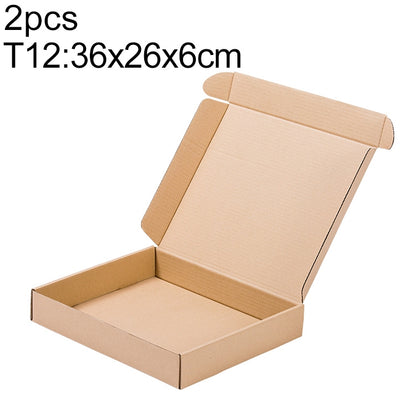 กล่องบรรจุภัณฑ์กระดาษคราฟท์ 100 ชิ้น ขนาด T12 36x26x6ซม, 36x26x6cm