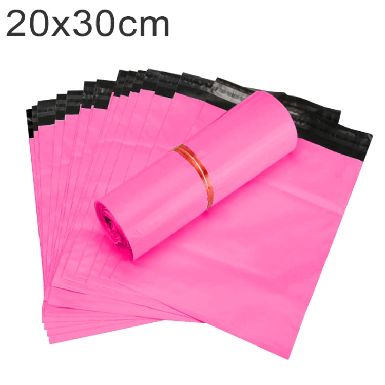 100 ชิ้น / ม้วนถุงด่วนด่วนบรรจุภัณฑ์ถุงพลาสติกกันน้ำขนาด: 20x30 ซม. (สีเทาเข้ม), 20x30cm, Pink, 20x30cm, Silver Grey, 20x30cm, White
