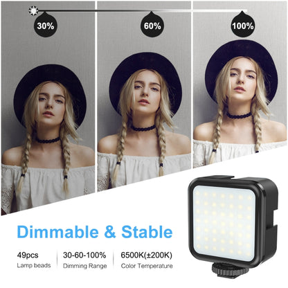 PULUZ U / C รูปร่างแบบพกพามือถือ DV ยึด S Tabilizer + LED เติมแสงชุดที่มีรองเท้าเย็นหัวขาตั้งกล้องสำหรับกล้อง SLR ทั้งหมดและกล้อง DV ในบ้าน, C-Shaped Bracket + Fill Light