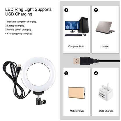 PULUZ 4.7 นิ้ว 12 ซม. พื้นผิวโค้งแหวนแสง + ฐานกลมสก์ท็อปเมา USB 10 โหมด 8 สี RGBW หรี่แสงได้ LED แหวนเซลฟีความงามวิดีโอบล็อกการถ่ายภาพไฟวิดีโอที่มีรองเท้าเย็นขาตั้งกล้องหัวบอล, 4.7 inch RGBW+Desktop Mount