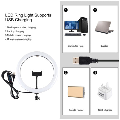 PULUZ 11.8 นิ้ว 30 ซม. แสง + ขาตั้งกล้อง 1.65 ม. + ที่วางโทรศัพท์คู่พื้นผิวโค้ง USB 3 โหมดหรี่แสงได้อุณหภูมิสีคู่ LED แหวนวิดีโอบล็อกไฟวิดีโอชุดถ่ายทอดสดพร้อมที่หนีบโทรศัพท์, 11.8 inch+1.65m Tripod+Dual Bracket