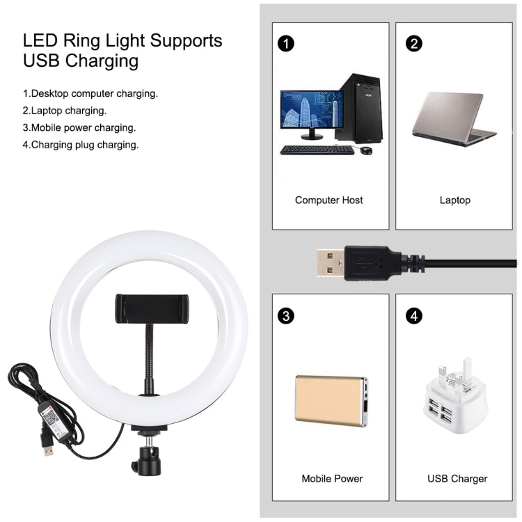 PULUZ 7.9 นิ้ว 20 ซม. ไฟ RGBW + ฐานกลมสก์ท็อปเมา LED หรี่แสงได้อุณหภูมิสีคู่ LED โค้งแสงแหวนวิดีโอบล็อกเซลฟีการถ่ายภาพไฟวิดีโอพร้อมแคลมป์โทรศัพท์, 7.9 inch + Round Mount