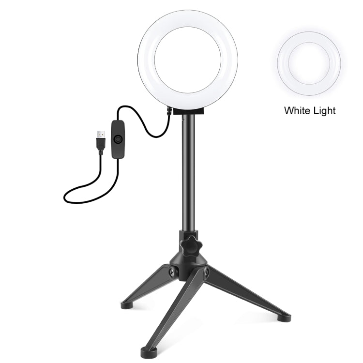 PULUZ 4.7 นิ้ว 12 ซม. ไฟวงแหวน + ขาตั้งกล้องตั้งโต๊ะเซลฟี่สติ๊กเมา USB แสงสีขาว LED แหวนเซลฟี่ความงามวิดีโอบล็อกการถ่ายภาพชุดไฟวิดีโอ