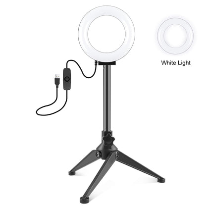 PULUZ 4.7 นิ้ว 12 ซม. ไฟวงแหวน + ขาตั้งกล้องตั้งโต๊ะเซลฟี่สติ๊กเมา USB แสงสีขาว LED แหวนเซลฟี่ความงามวิดีโอบล็อกการถ่ายภาพชุดไฟวิดีโอ
