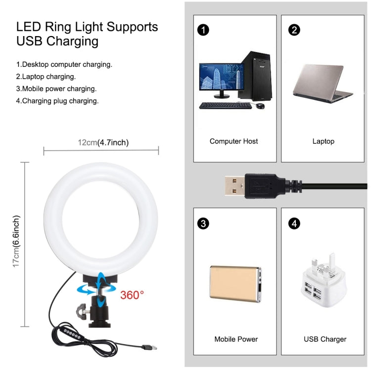 PULUZ 4 in 1 Vlogging ถ่ายทอดสดสมาร์ทโฟนวิดีโอ Rig + 4.7 นิ้ว 12 ซม. RGBW แหวน LED เซลฟี่แสง + ไมโครโฟน + กระเป๋าชุดติดตั้งขาตั้งกล้องพร้อมหัวขาตั้งกล้องรองเท้าเย็น, 4-in-1, 4-in-1 RGBW Ring LED