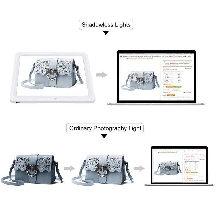 PULUZ 25 ซม.พับแบบพกพาสูง CRI แหวน LED ภาพแสงสตูดิโอเต็นท์กล่อง + Shadowless โคมไฟแผง Pad 12 สีฉากหลังขนาด: 25 ซม.x 25 ซม.x 25 ซม., 25cm High CRI Box + Shadowless Light