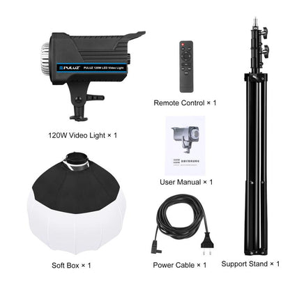 PULUZ 220V 150W 3200K-5600K สตูดิโอวิดีโอ + 2.8m Light Holder + 65 ซม.โคมไฟพับได้ Softbox ชุดถ่ายภาพ, 120W 2700K-6500K Light 2.8m Light Holder Kit EU Plug, 120W 2700K-6500K Light 2.8m Light Holder Kit UK Plug                                            ...