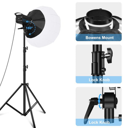 PULUZ 220V 150W 3200K-5600K สตูดิโอวิดีโอ + 2.8m Light Holder + 65 ซม.โคมไฟพับได้ Softbox ชุดถ่ายภาพ, 120W 2700K-6500K Light 2.8m Light Holder Kit EU Plug, 120W 2700K-6500K Light 2.8m Light Holder Kit UK Plug                                            ...