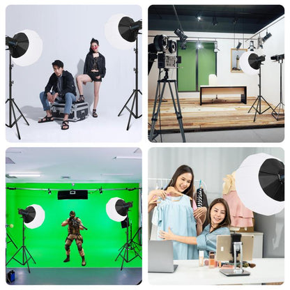 PULUZ 220V 150W 3200K-5600K สตูดิโอวิดีโอ + 2.8m Light Holder + 65 ซม.โคมไฟพับได้ Softbox ชุดถ่ายภาพ, 120W 2700K-6500K Light 2.8m Light Holder Kit EU Plug, 120W 2700K-6500K Light 2.8m Light Holder Kit UK Plug                                            ...