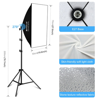ชุดถ่ายภาพ Softbox PULUZ LED Light Studio พร้อมพื้นหลังและตัวสะท้อนแสง & เมาท์ขาตั้งกล้องและกระสอบทราย, Photography Light  Kit, EU Plug, Photography Light  Kit, US Plug