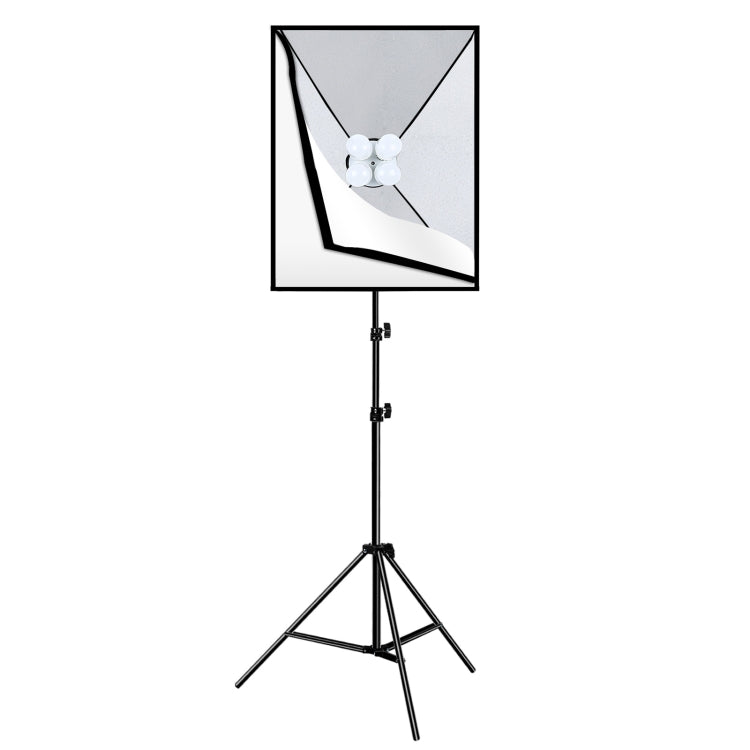 PULUZ Softbox Lighting Kit 2 ชิ้น 50x70 เซนติเมตรสตูดิโอถ่ายมืออาชีพอุปกรณ์แสงการถ่ายภาพที่มี 8 x E27 20 วัตต์ E27 ซ็อกเก็ตหลอดไฟชุดไฟถ่ายภาพสำหรับการถ่ายทำถ่ายภาพบุคคล / การถ่ายภาพโฆษณาแฟชั่น, 2 PCS 4 x Bulb Kit EU Plug, 2 PCS 4 x Bulb Kit US Plug