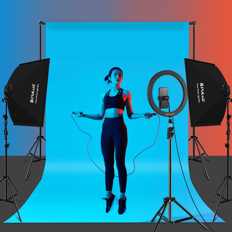 PULUZ Softbox Lighting Kit 2 ชิ้น 50x70 เซนติเมตรสตูดิโอถ่ายมืออาชีพอุปกรณ์แสงการถ่ายภาพที่มี 8 x E27 20 วัตต์ E27 ซ็อกเก็ตหลอดไฟชุดไฟถ่ายภาพสำหรับการถ่ายทำถ่ายภาพบุคคล / การถ่ายภาพโฆษณาแฟชั่น, 2 PCS 4 x Bulb Kit EU Plug, 2 PCS 4 x Bulb Kit US Plug