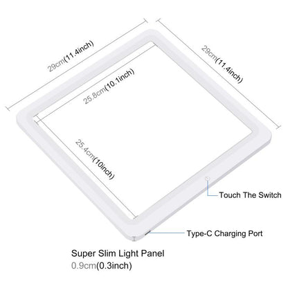 PULUZ 30 ซม.พับแหวนแสงภาพสตูดิโอถ่ายภาพเต็นท์กล่อง Shadowless Light PANEL, 30cm Box + Shadowless Light