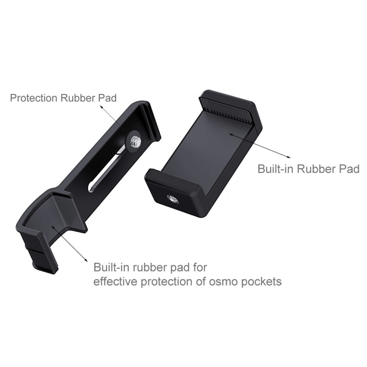 PULUZ สมาร์ทโฟน Fixing Clamp 1/4 นิ้วผู้ถือ Mount Bracket + Grip พับขาตั้งกล้องชุดสำหรับ DJI OSMO กระเป๋า / กระเป๋า 2, Clamp+Tripod