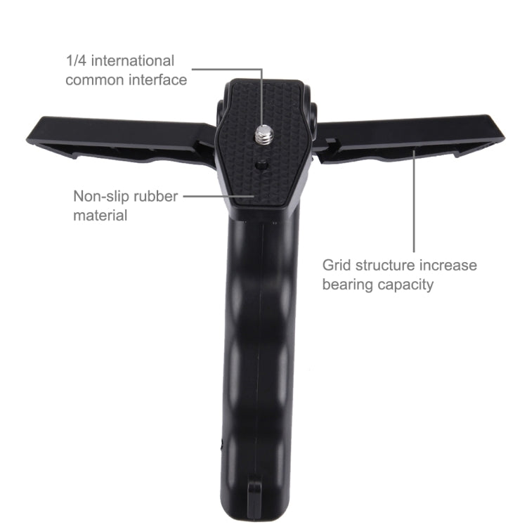 PULUZ สมาร์ทโฟน Fixing Clamp 1/4 นิ้วผู้ถือ Mount Bracket + Grip พับขาตั้งกล้องชุดสำหรับ DJI OSMO กระเป๋า / กระเป๋า 2, Clamp+Tripod