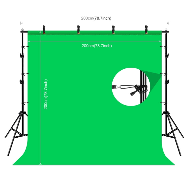 PULUZ 2x2m Photo Studio พื้นหลังสนับสนุนฉากหลังคานยึดชุดสีแดง/สีฟ้า/สีเขียวฉากหลัง, 2 x 2m(double stands)