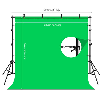 PULUZ 2x2m Photo Studio พื้นหลังสนับสนุนฉากหลังคานยึดชุดสีแดง/สีฟ้า/สีเขียวฉากหลัง, 2 x 2m(double stands)