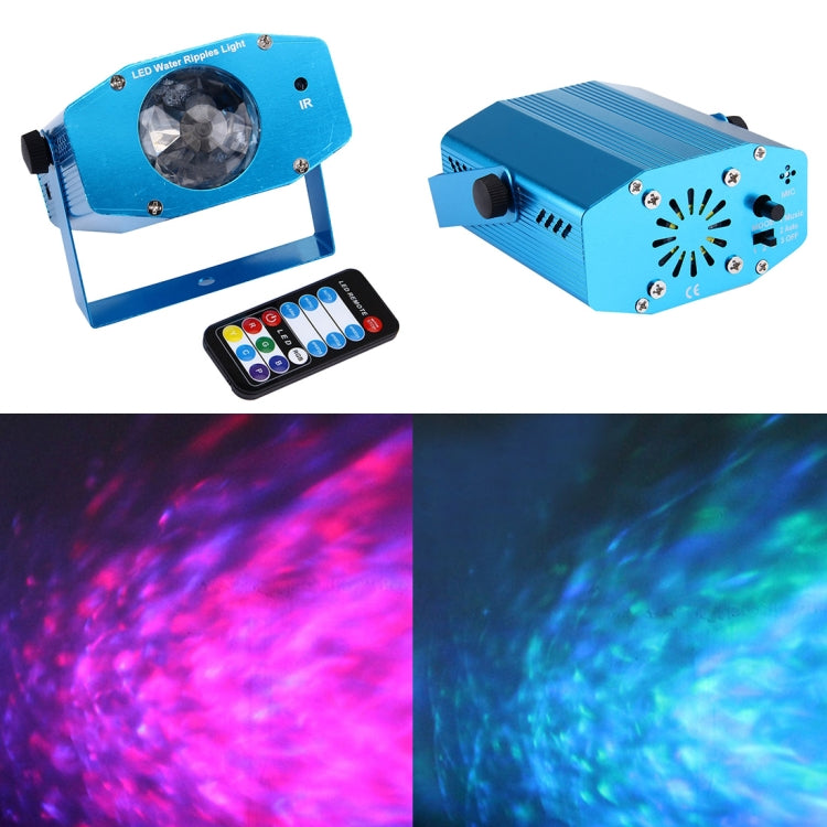 เครื่องฉายคลื่นน้ำขนาดเล็ก 3W x 3 RGB พร้อมรีโมทคอนโทรล ปลั๊ก EU, EU Plug