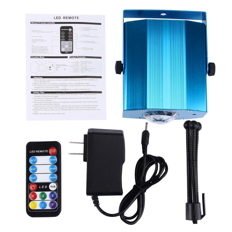 เครื่องฉายคลื่นน้ำขนาดเล็ก 3W x 3 RGB พร้อมรีโมทคอนโทรล ปลั๊ก EU, EU Plug