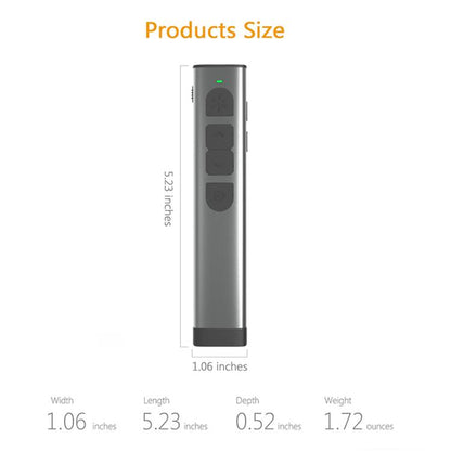 Doosl DSIT032 2.4GHz Wireless Presenter PowerPoint Clicker Representation รีโมทคอนโทรลตัวชี้เลเซอร์สีเขียว, ระยะควบคุม: 100 ม., Green Laser