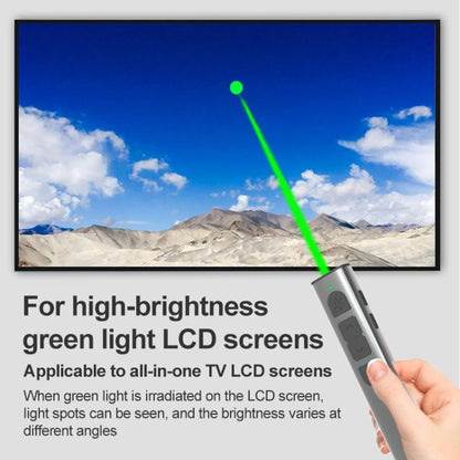 Doosl DSIT032 2.4GHz Wireless Presenter PowerPoint Clicker Representation รีโมทคอนโทรลตัวชี้เลเซอร์สีเขียว, ระยะควบคุม: 100 ม., Green Laser