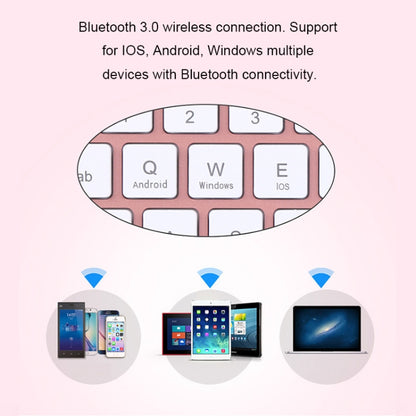 คีย์บอร์ด Bluetooth แบบถอดได้ 508A + เคสแท็บเล็ตหนังพลิกแนวนอนพร้อมตัวยึดและไฟแบ็คไลท์สีสันสดใสสำหรับ iPad Pro 9.7 นิ้ว, iPad Air, iPad Air 2, iPad 9.7 นิ้ว (2017), iPad 9.7 นิ้ว (2018), 508A Champagne Gold, 508A Blue