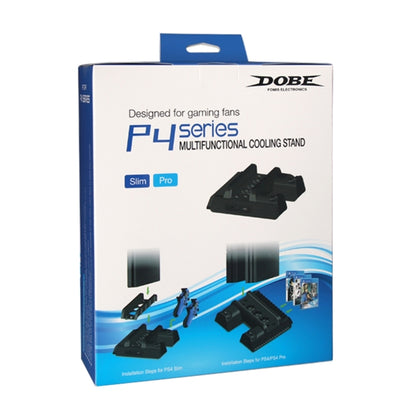 DOBE TP4-882 คอนโซลเกม 3 ใน 1 พัดลมระบายความร้อน + ช่องใส่เกม + แท่นชาร์จคอนโทรลเลอร์เกมสำหรับ Sony PS4 / PS4 Pro / PS4 Slim, For PS4 / PS4 Pro / PS4 Slim