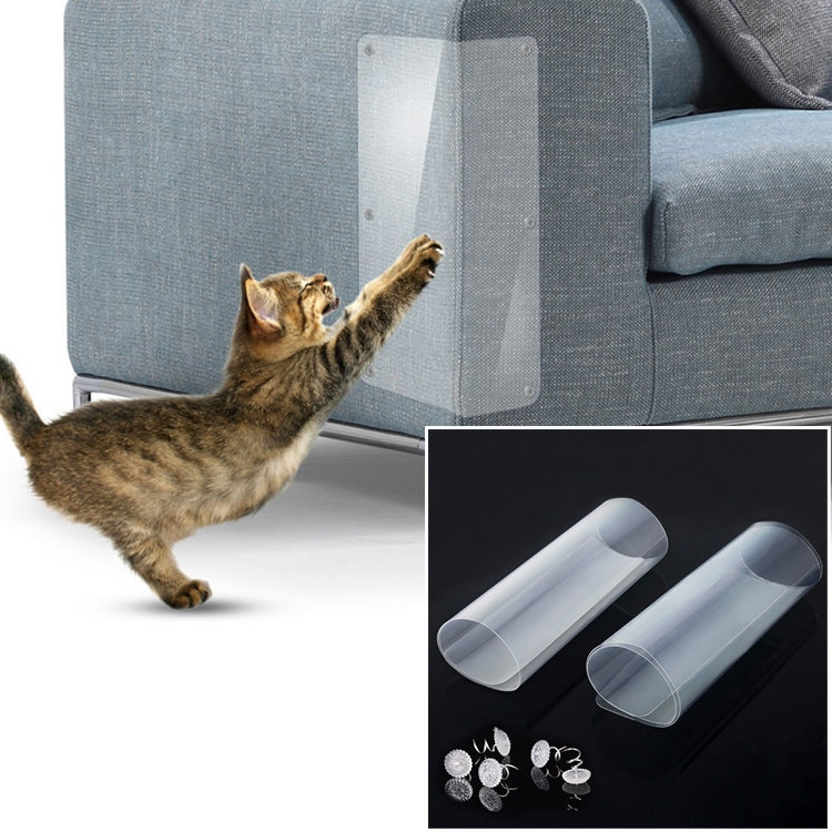 2 PCS Cat Scratch Protection PVC โซฟาสติกเกอร์ป้องกันรอยขีดข่วนขนาด: 30x45 ซม, Size: 30x45cm