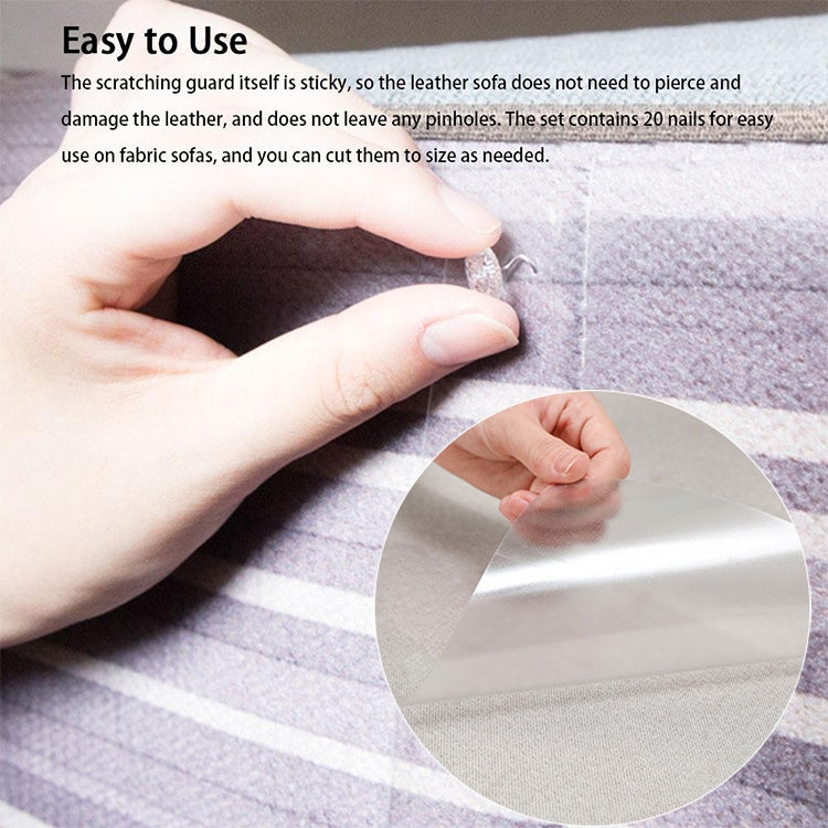 2 PCS Cat Scratch Protection PVC โซฟาสติกเกอร์ป้องกันรอยขีดข่วนขนาด: 30x45 ซม, Size: 30x45cm