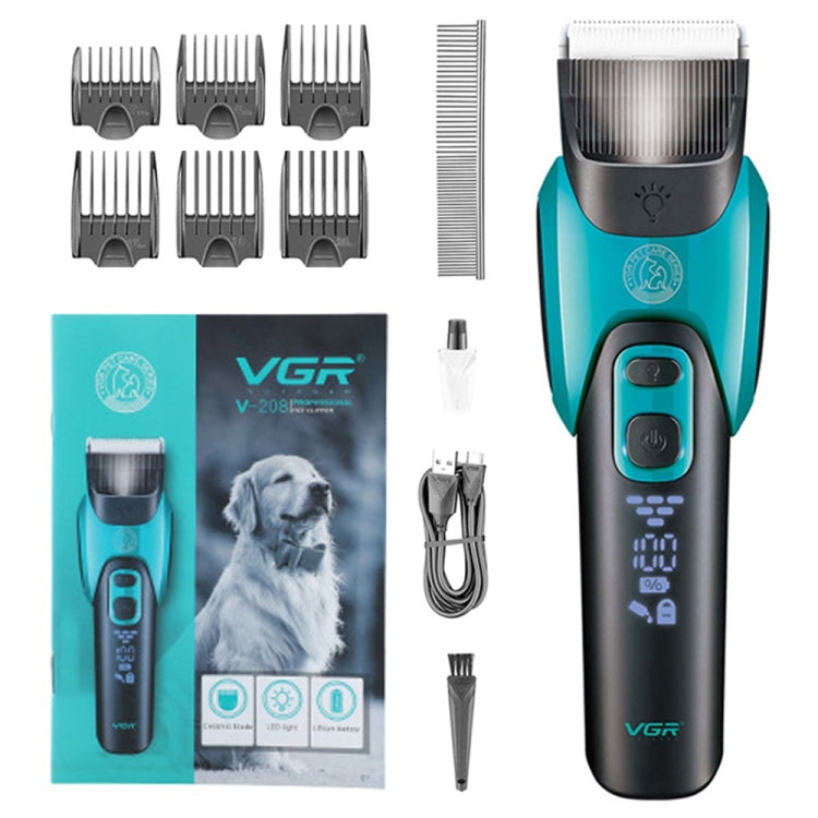 VGR V-208 Professional Pet Barber ปัตตาเลี่ยนตัดผมไฟฟ้า, V-208 (Blue), V-208 (Red)