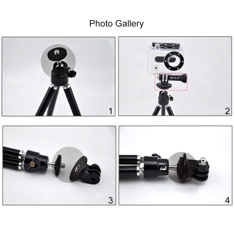 PULUZ กล้องอะแดปเตอร์เมาท์ขาตั้งกล้องสำหรับ PULUZ กล้องกีฬาแอคชั่น Jaws Flex Clamp Mount สำหรับ GoPro Hero11 Black / HERO10 Black / 9 Black / 8 Black / 7 / 6 / 5 / 5 Session / 4 Session / 4 /3+ / 3 /2 /1, DJI Osmo Action และกล้องแอคชั่นอื่นๆ           ...