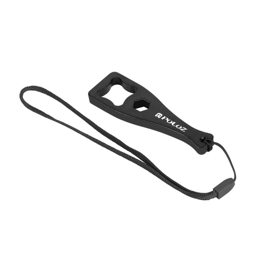 PULUZ พลาสติกไขควงประแจประแจพร้อมเชือกเส้นเล็กสำหรับ GoPro Hero11 Black / HERO10 Black / HERO9 Black / HERO8 Black / HERO7 / 6/5/5 เซสชัน / 4 เซสชัน / 4/3+ / 3/2/1, Xiaoyi และกล้องแอ็คชั่นอื่น ๆ, Wrench (PVC Material) Black