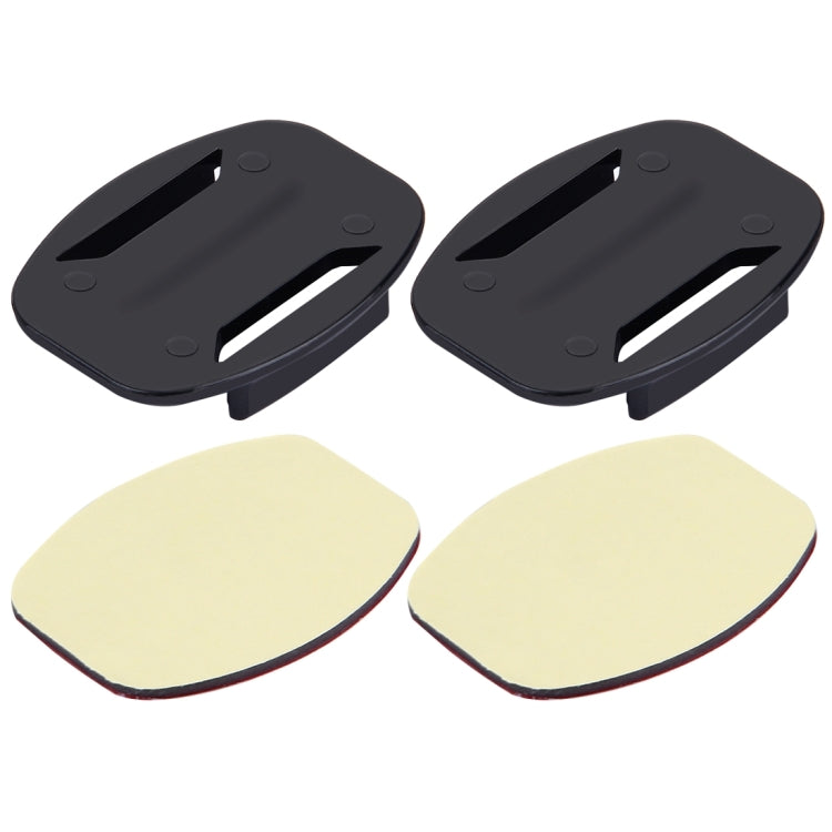 PULUZ 2 Flat Surface Mounts + 2 สติ๊กเกอร์ติดกาวสำหรับ PULUZ Action Sports Camera Jaws Flex Clamp Mount สำหรับ GoPro Hero11 Black / HERO10 Black /9 Black /8 Black /7 /6/5/5 Session /4 Session /4 /3+ /3/2/1, DJI Osmo Action และกล้องแอคชั่นอื่นๆ         ...