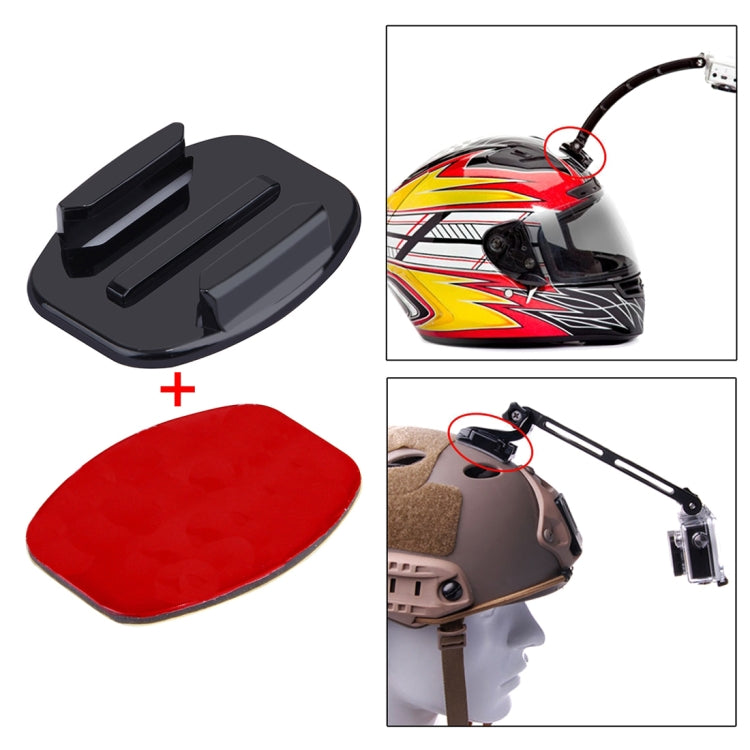 PULUZ 2 Flat Surface Mounts + 2 สติ๊กเกอร์ติดกาวสำหรับ PULUZ Action Sports Camera Jaws Flex Clamp Mount สำหรับ GoPro Hero11 Black / HERO10 Black /9 Black /8 Black /7 /6/5/5 Session /4 Session /4 /3+ /3/2/1, DJI Osmo Action และกล้องแอคชั่นอื่นๆ         ...