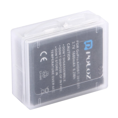 PULUZ กล่องเก็บแบตเตอรี่ใสพลาสติกแข็ง (สำหรับแบตเตอรี่ GoPro HERO4), AHDBT-301/201, AHDBT-401