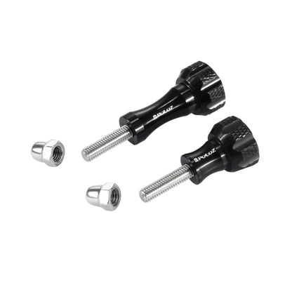 PULUZ CNC อลูมิเนียมนิ้วหัวแม่มือลูกบิดสแตนเลสสายฟ้าน็อตสกรูชุดสำหรับ GoPro Hero11 สีดำ / HERO10 สีดำ / HERO9 สีดำ / HERO8 สีดำ / 7/6/5/5 เซสชัน / 4 เซสชัน / 4/3+ / 3/2/1, DJI Osmo Action, Xiaoyi และกล้องแอคชั่นอื่นๆ, 2 Black Screws (Aluminum)         ...