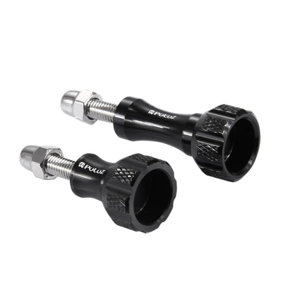 PULUZ CNC อลูมิเนียมนิ้วหัวแม่มือลูกบิดสแตนเลสสายฟ้าน็อตสกรูชุดสำหรับ GoPro Hero11 สีดำ / HERO10 สีดำ / HERO9 สีดำ / HERO8 สีดำ / 7/6/5/5 เซสชัน / 4 เซสชัน / 4/3+ / 3/2/1, DJI Osmo Action, Xiaoyi และกล้องแอคชั่นอื่นๆ, 2 Black Screws (Aluminum)         ...