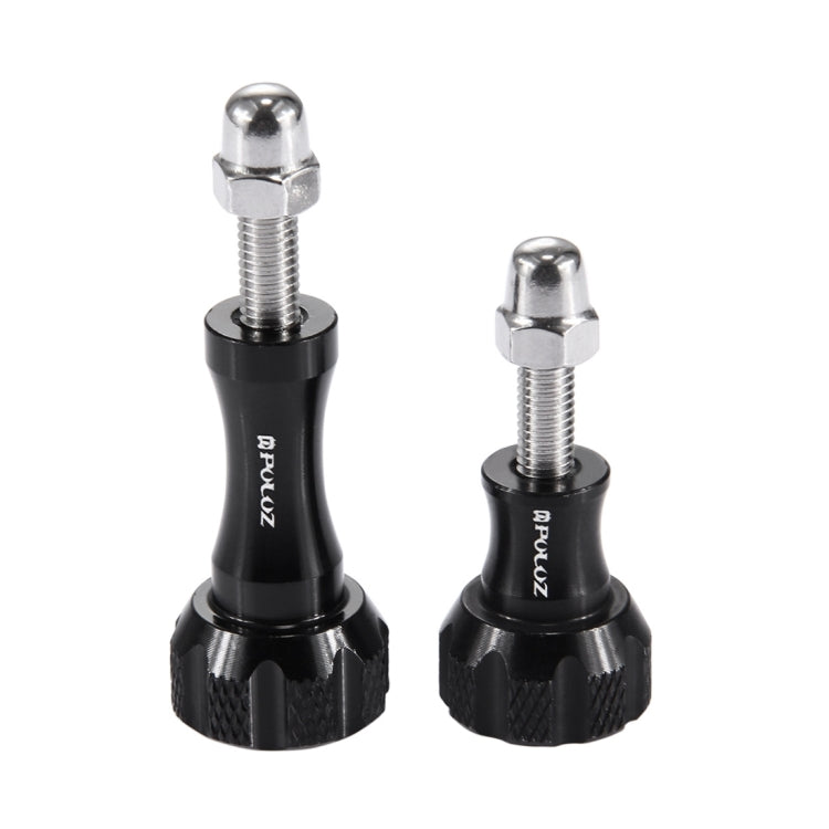 PULUZ CNC อลูมิเนียมนิ้วหัวแม่มือลูกบิดสแตนเลสสายฟ้าน็อตสกรูชุดสำหรับ GoPro Hero11 สีดำ / HERO10 สีดำ / HERO9 สีดำ / HERO8 สีดำ / 7/6/5/5 เซสชัน / 4 เซสชัน / 4/3+ / 3/2/1, DJI Osmo Action, Xiaoyi และกล้องแอคชั่นอื่นๆ, 2 Black Screws (Aluminum)         ...