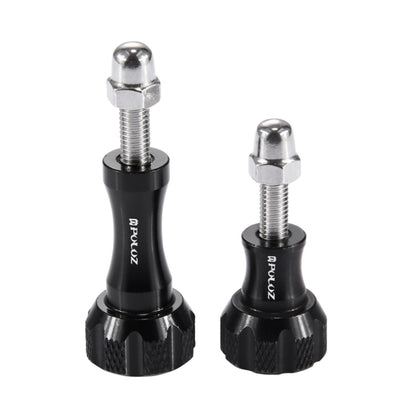 PULUZ CNC อลูมิเนียมนิ้วหัวแม่มือลูกบิดสแตนเลสสายฟ้าน็อตสกรูชุดสำหรับ GoPro Hero11 สีดำ / HERO10 สีดำ / HERO9 สีดำ / HERO8 สีดำ / 7/6/5/5 เซสชัน / 4 เซสชัน / 4/3+ / 3/2/1, DJI Osmo Action, Xiaoyi และกล้องแอคชั่นอื่นๆ, 2 Black Screws (Aluminum)         ...