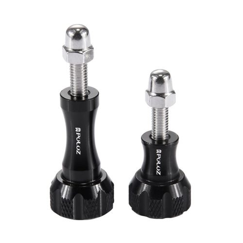 PULUZ CNC อลูมิเนียมนิ้วหัวแม่มือลูกบิดสแตนเลสสายฟ้าน็อตสกรูชุดสำหรับ GoPro Hero11 สีดำ / HERO10 สีดำ / HERO9 สีดำ / HERO8 สีดำ / 7/6/5/5 เซสชัน / 4 เซสชัน / 4/3+ / 3/2/1, DJI Osmo Action, Xiaoyi และกล้องแอคชั่นอื่นๆ, 2 Black Screws (Aluminum)         ...