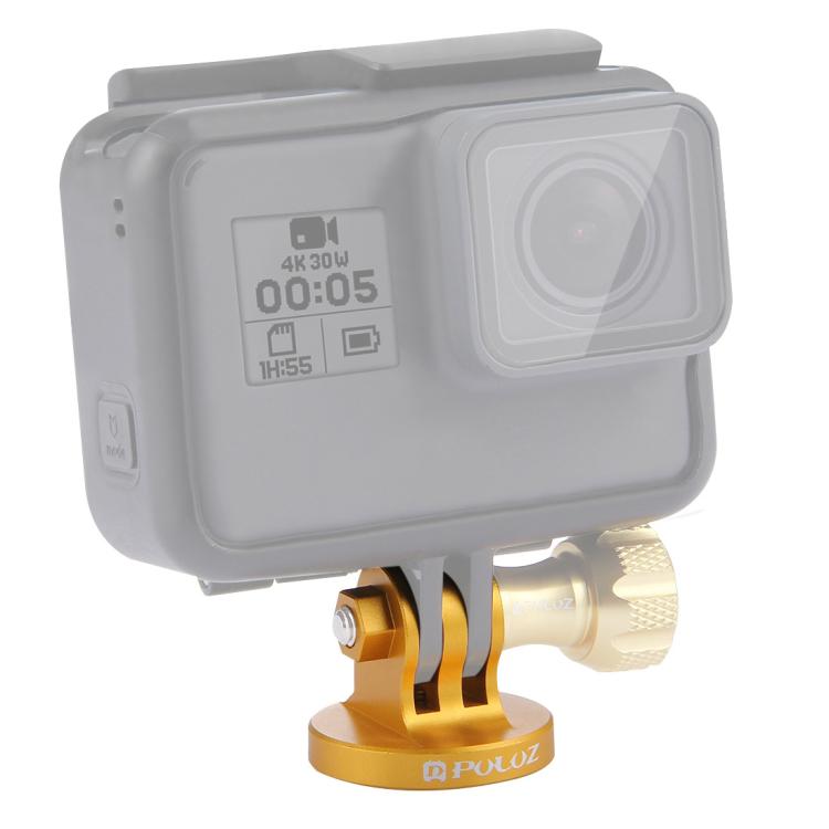 PULUZ 1/4 นิ้วสกรูรูขาตั้งกล้องอะแดปเตอร์ CNC สำหรับ GoPro Hero11 สีดำ / HERO10 สีดำ / 9 สีดำ / 8 สีดำ / 7/6/5/5 เซสชัน / 4 เซสชัน / 4/3 + / 3/2/1, DJI Osmoกล้องแอคชั่นและกล้องแอคชั่นอื่นๆ, 1/4 Inch Screw Hole (Black), 1/4 Inch Screw Hole (Gold)       ...