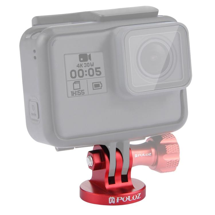 PULUZ 1/4 นิ้วสกรูรูขาตั้งกล้องอะแดปเตอร์ CNC สำหรับ GoPro Hero11 สีดำ / HERO10 สีดำ / 9 สีดำ / 8 สีดำ / 7/6/5/5 เซสชัน / 4 เซสชัน / 4/3 + / 3/2/1, DJI Osmoกล้องแอคชั่นและกล้องแอคชั่นอื่นๆ, 1/4 Inch Screw Hole (Black), 1/4 Inch Screw Hole (Gold)       ...