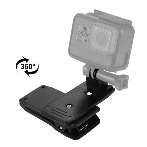 PULUZ กระเป๋าเป้สะพายหลังหมุนได้ 360 องศาหมวก Rec-mounts Quick Release Clamp Mount สำหรับ GoPro Hero11 Black / HERO10 Black / 9 Black / 8 Black / 7/6/5/5 เซสชัน / 4 เซสชัน / 4/3+ / 3/2/1,DJI Osmo Action และกล้องแอคชั่นอื่นๆ, Hat Rec-mount